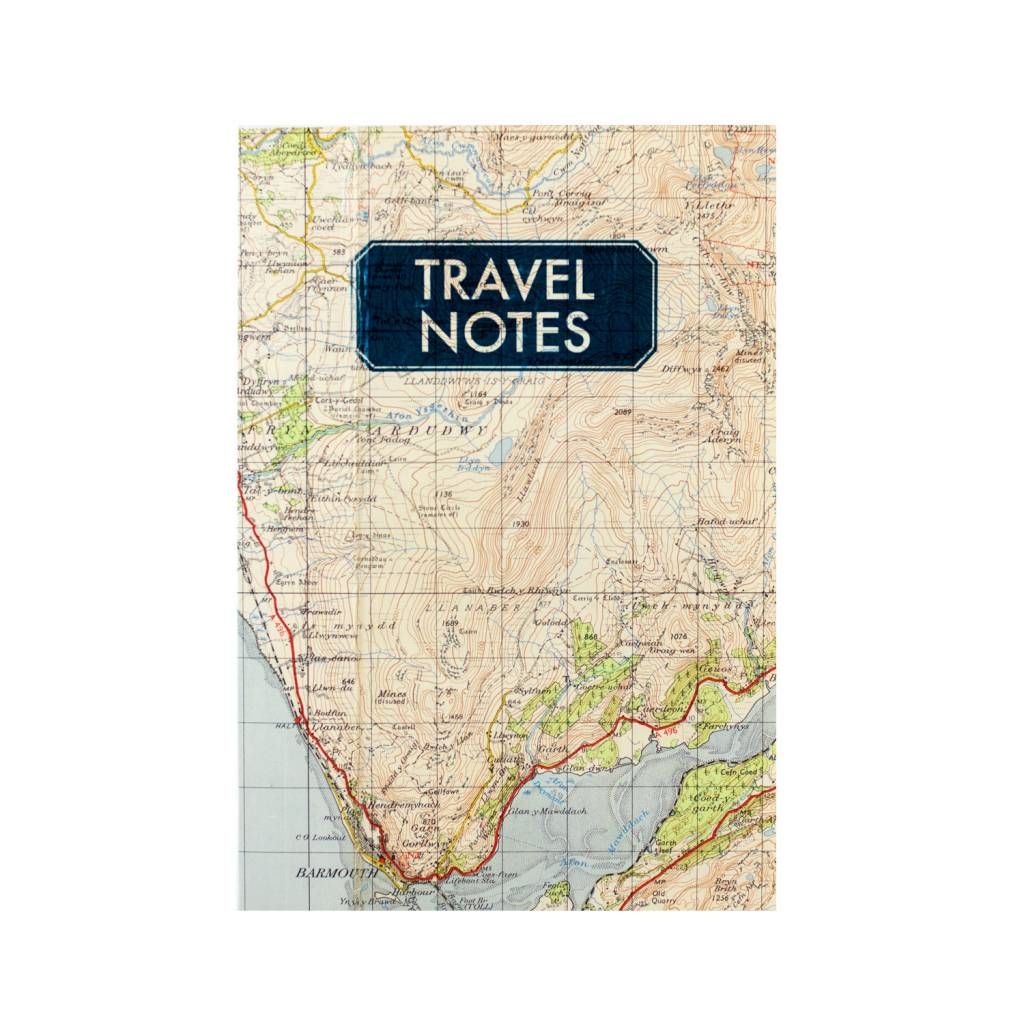 Travel Notes with Vintage Map Cover