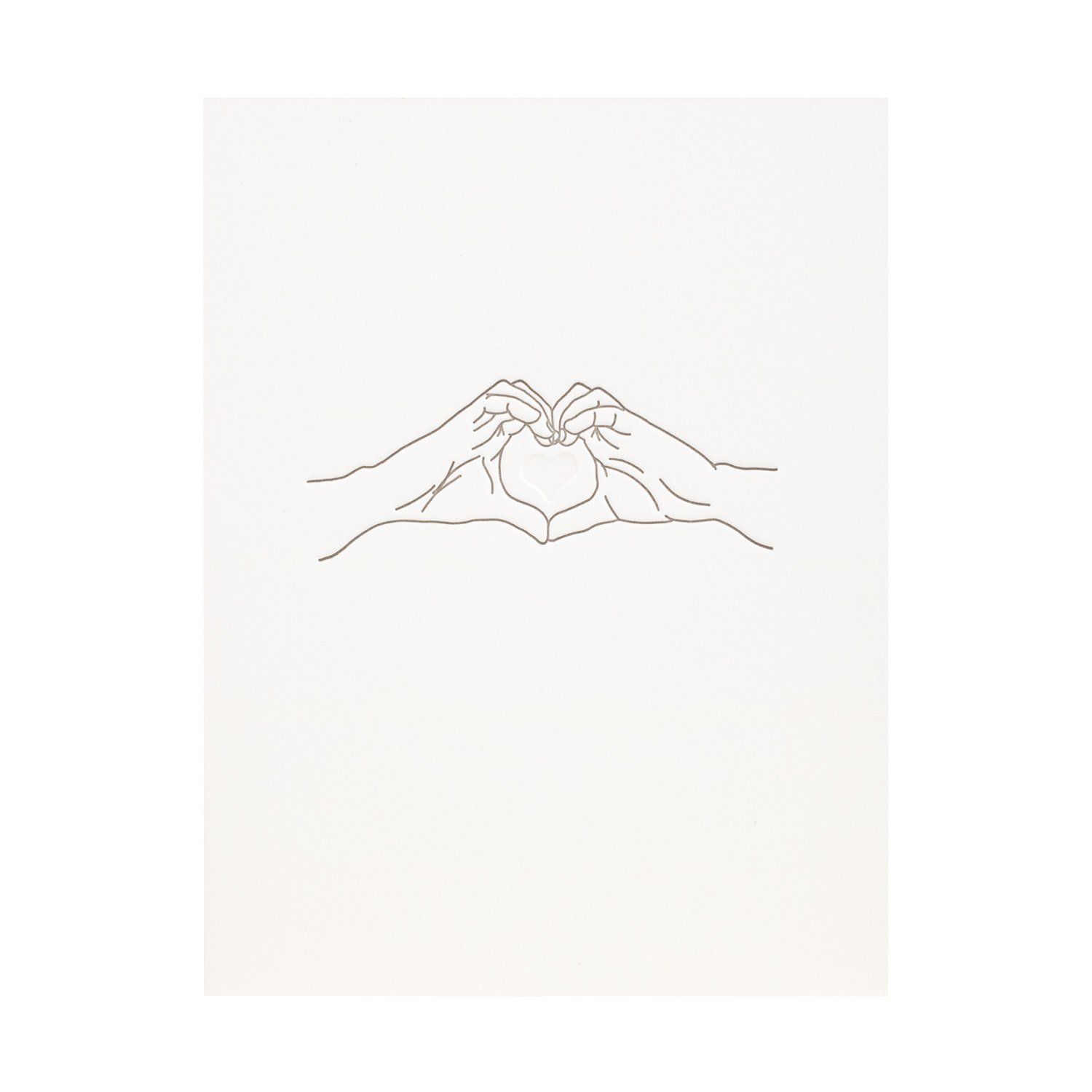 Love is Love hands Letterpress Card