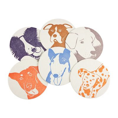 Letterpress Dog Coasters