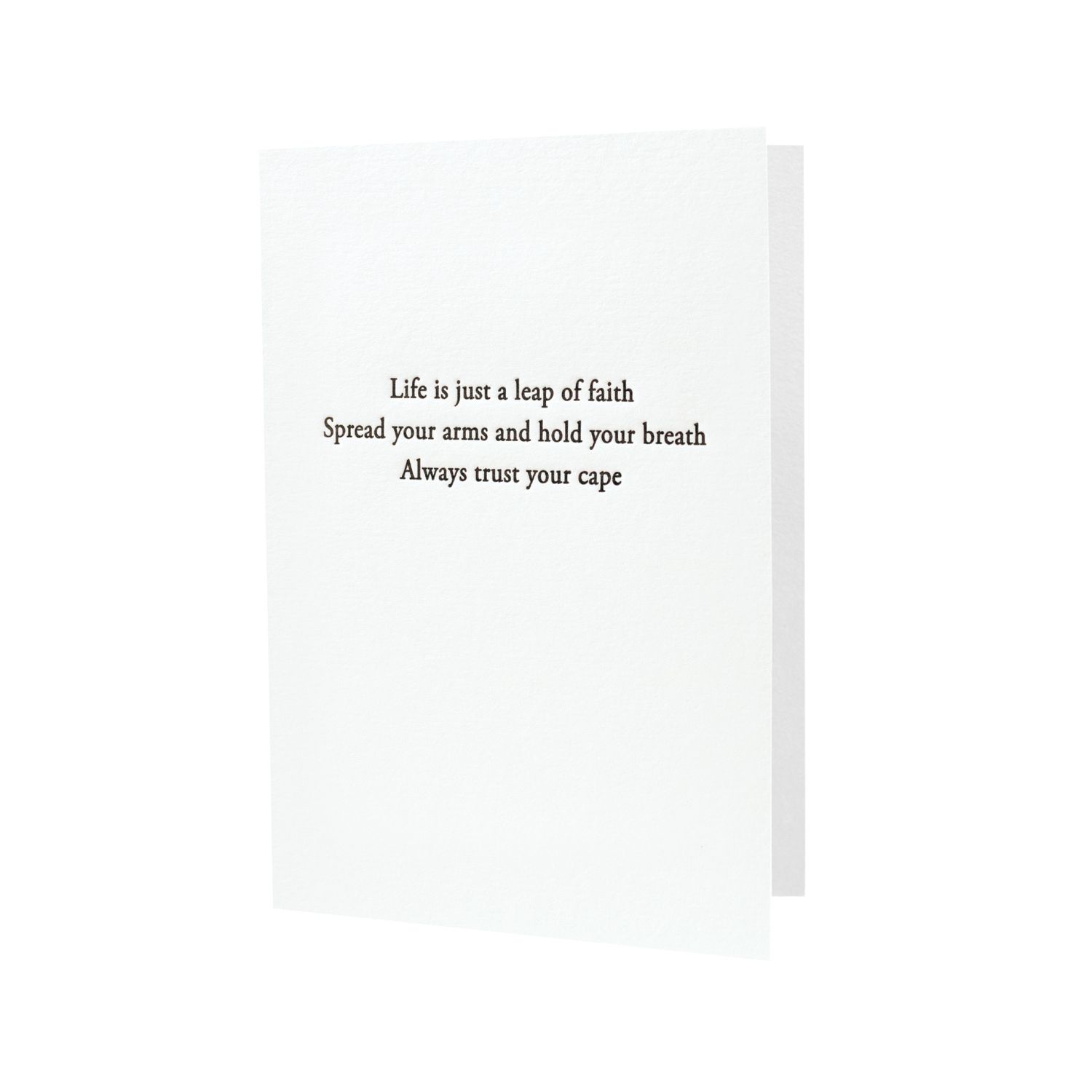 Life is Just a Leap of Faith Letterpress Card