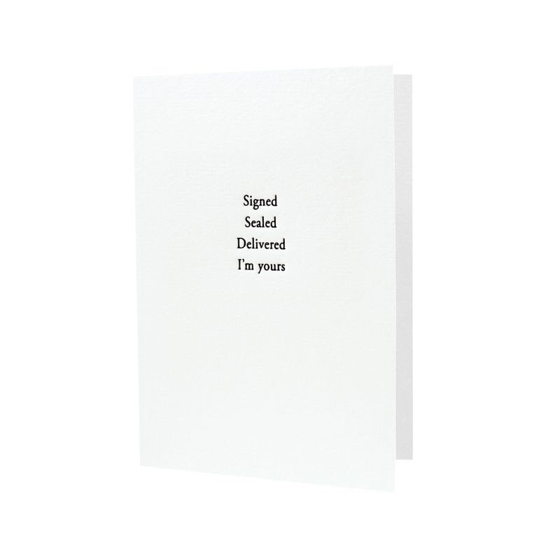 Signed Sealed Delivered I&#39;m Yours Letterpress Card
