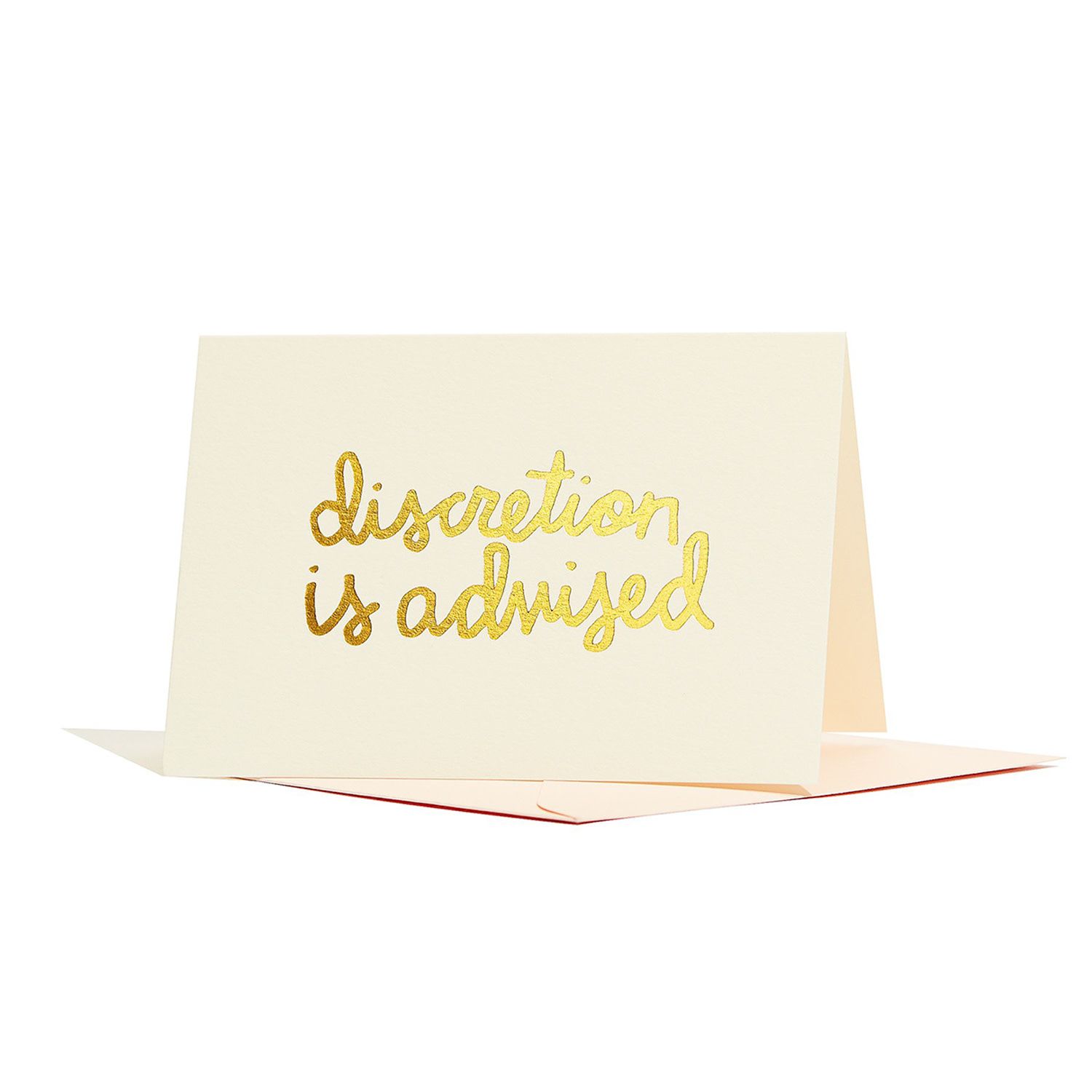 Discretion is Advised enclosure card