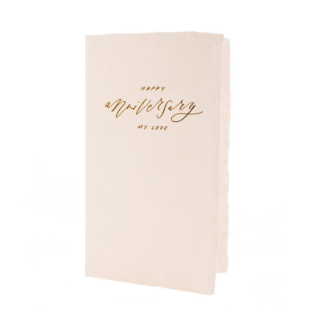 Happy Anniversary My Love Letterpress Calligraphy Note