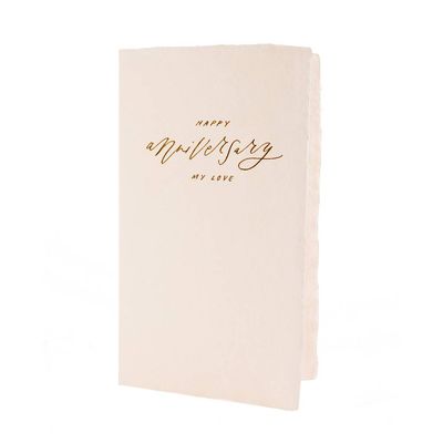 Happy Anniversary My Love Letterpress Calligraphy Note