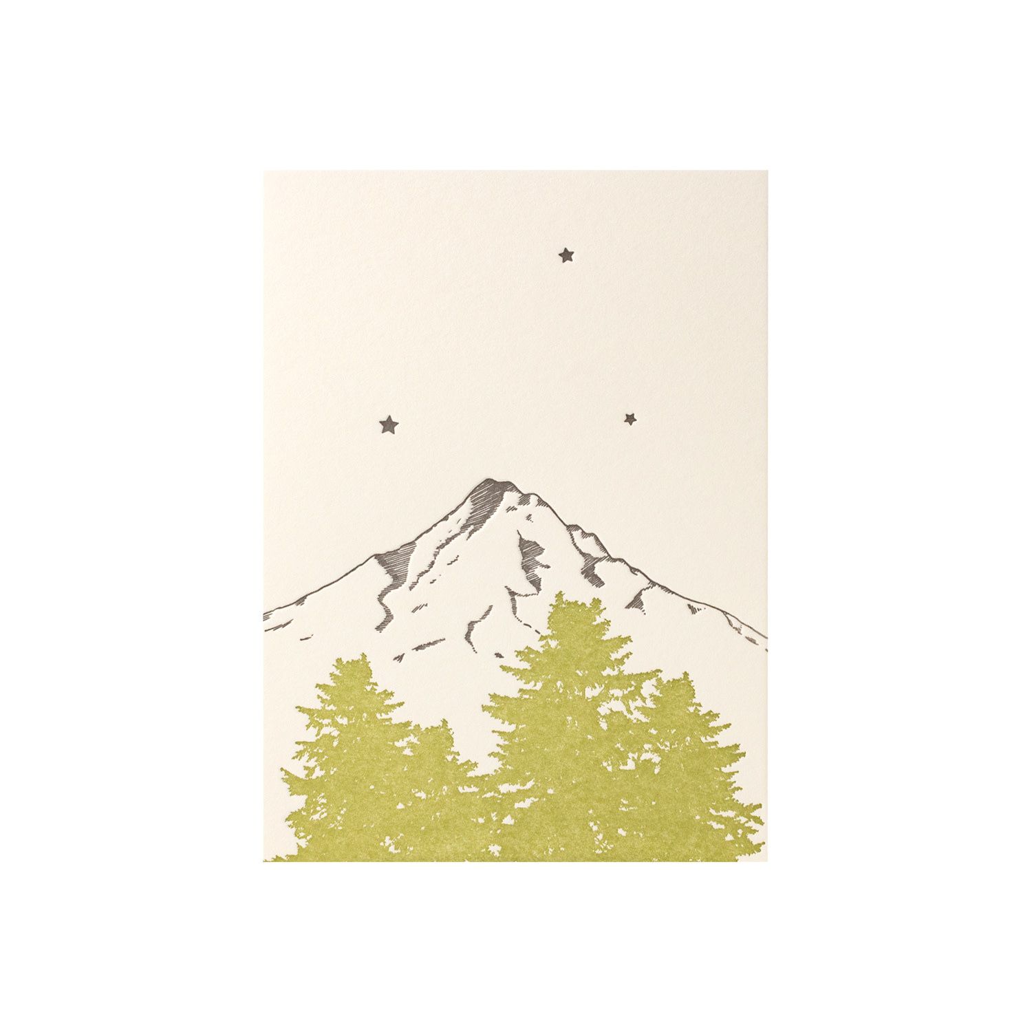 Mt Hood Letterpress Card