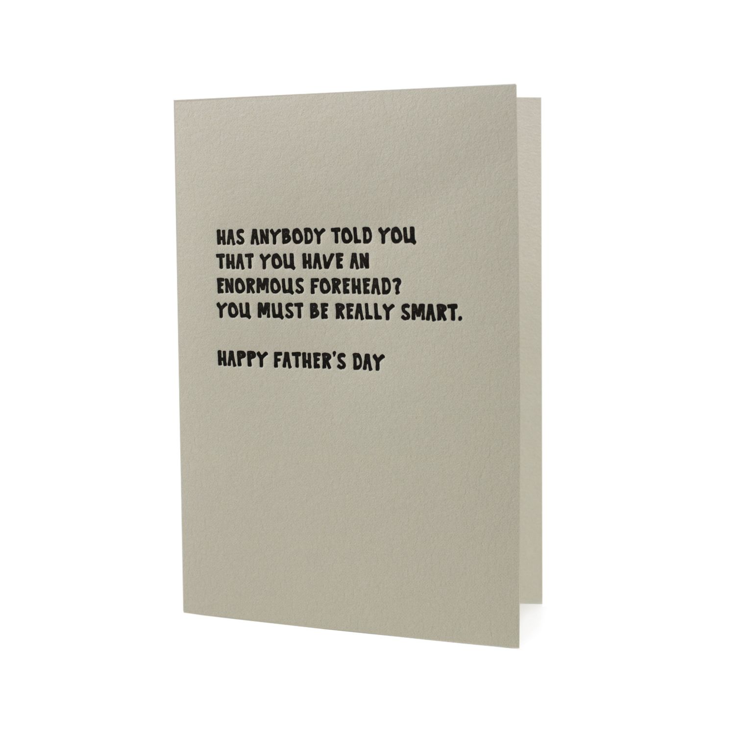Enormous Forehead Father&#39;s Day Letterpress Card