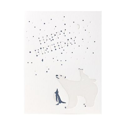 Polar Bear Birthday Letterpress Card