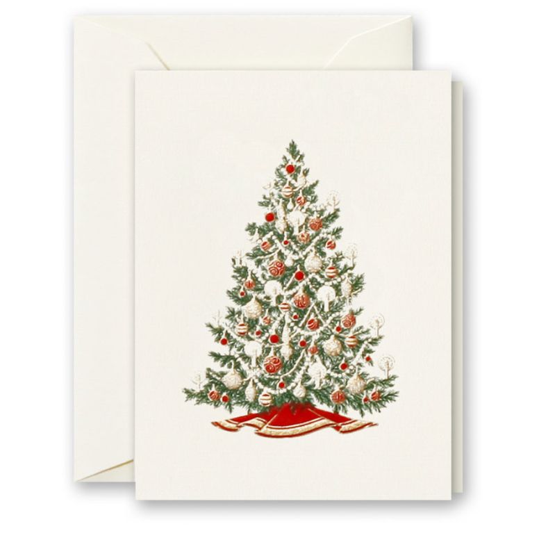 Engraved Christmas Tree Gift Enclosure Card
