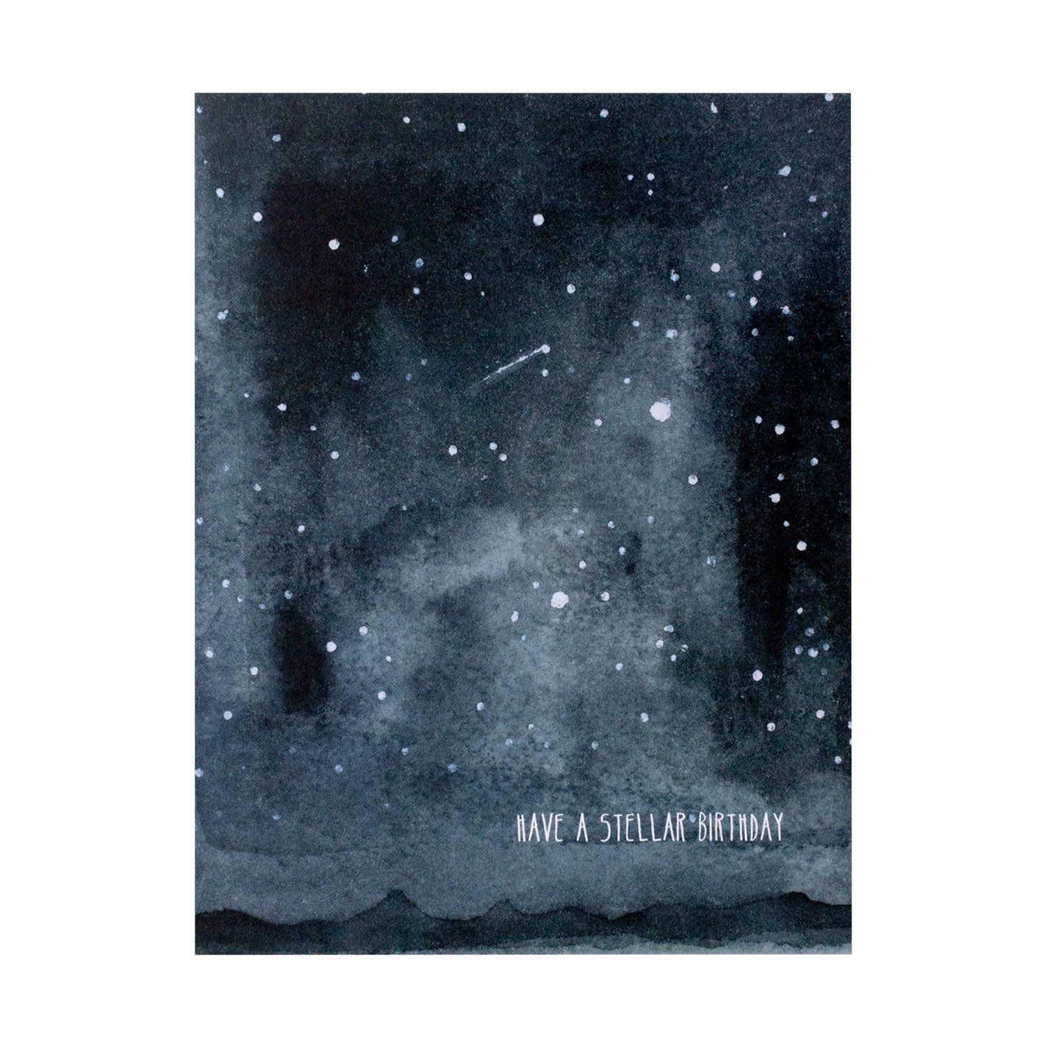 Have a Stellar Birthday Watercolor Card