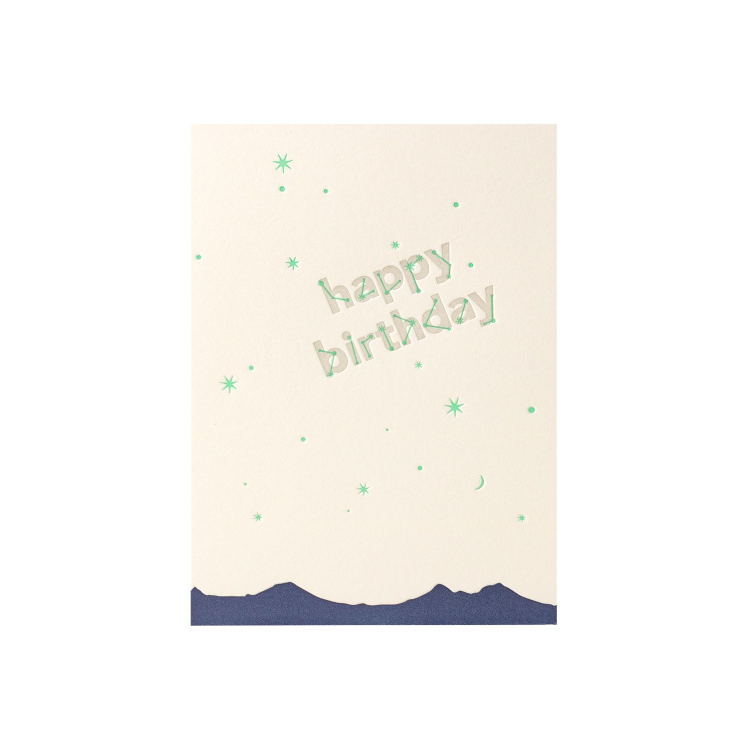 Happy Birthday Constellation Letterpress Card