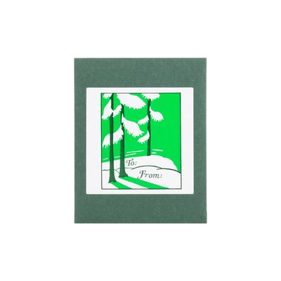 Snow On Greens Adhesive Labels