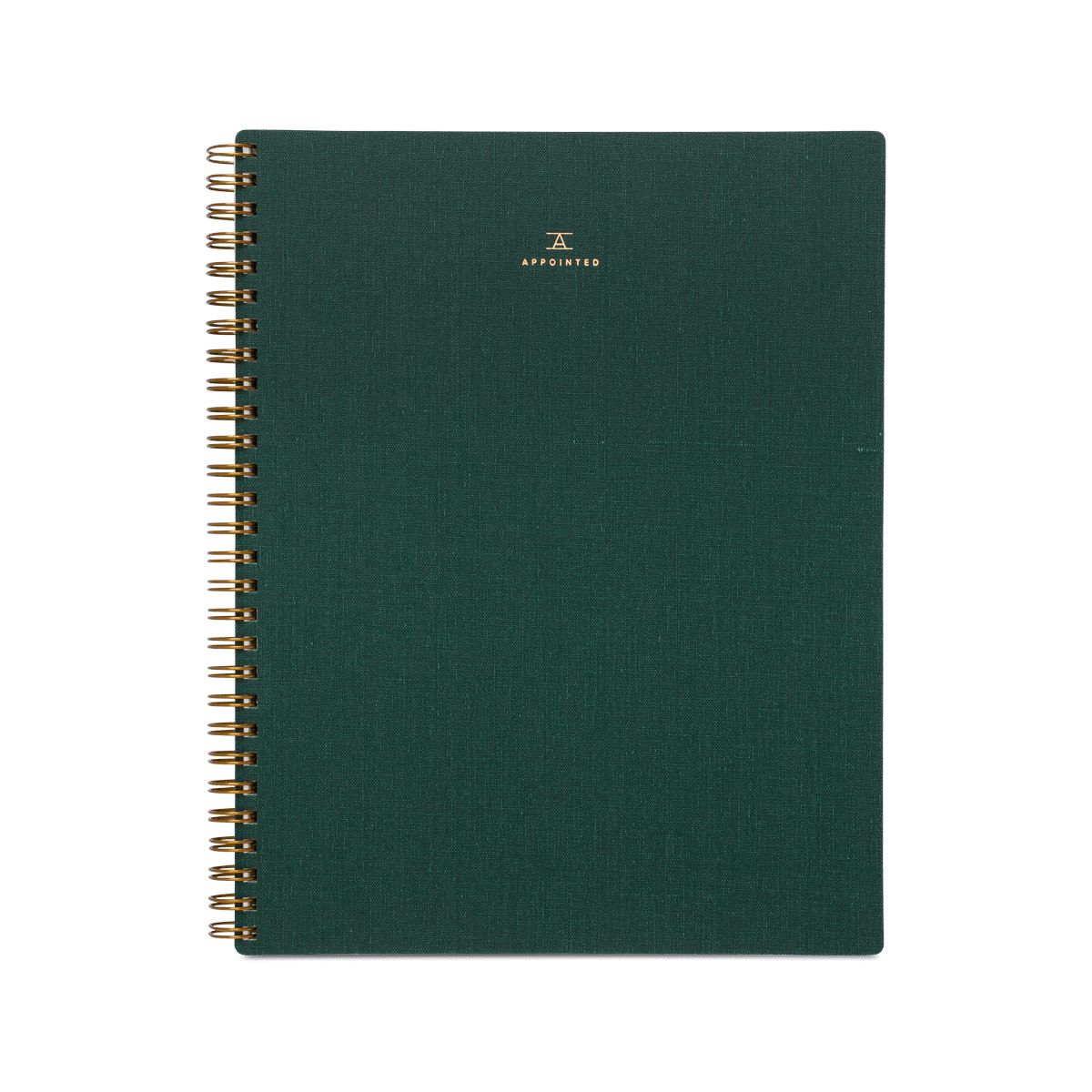 Appointed The Notebook in Hunter Green (Lined)