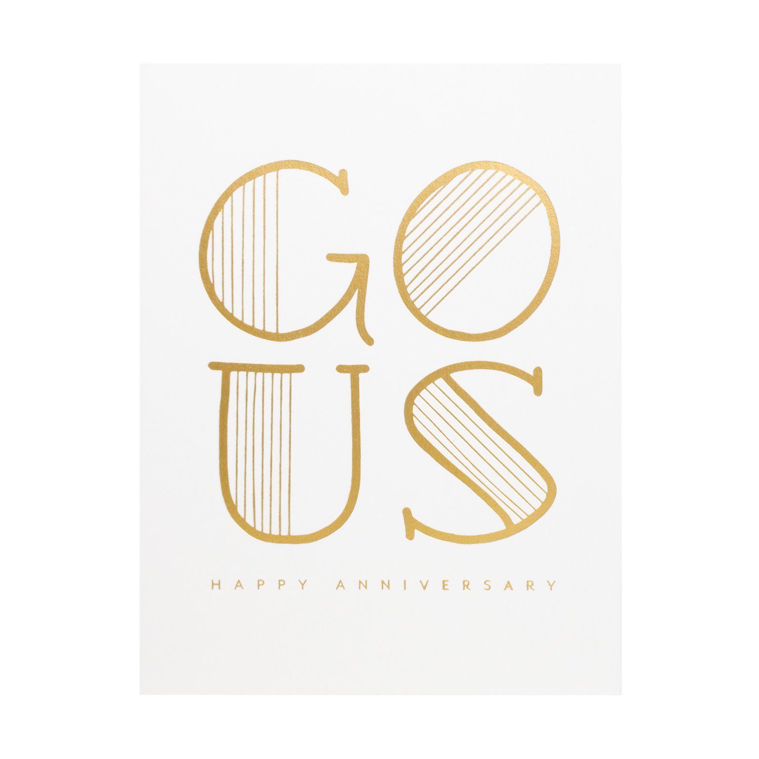 Go Us Anniversary Letterpress Card