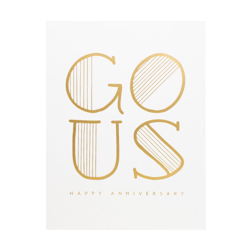 Go Us Anniversary Letterpress Card