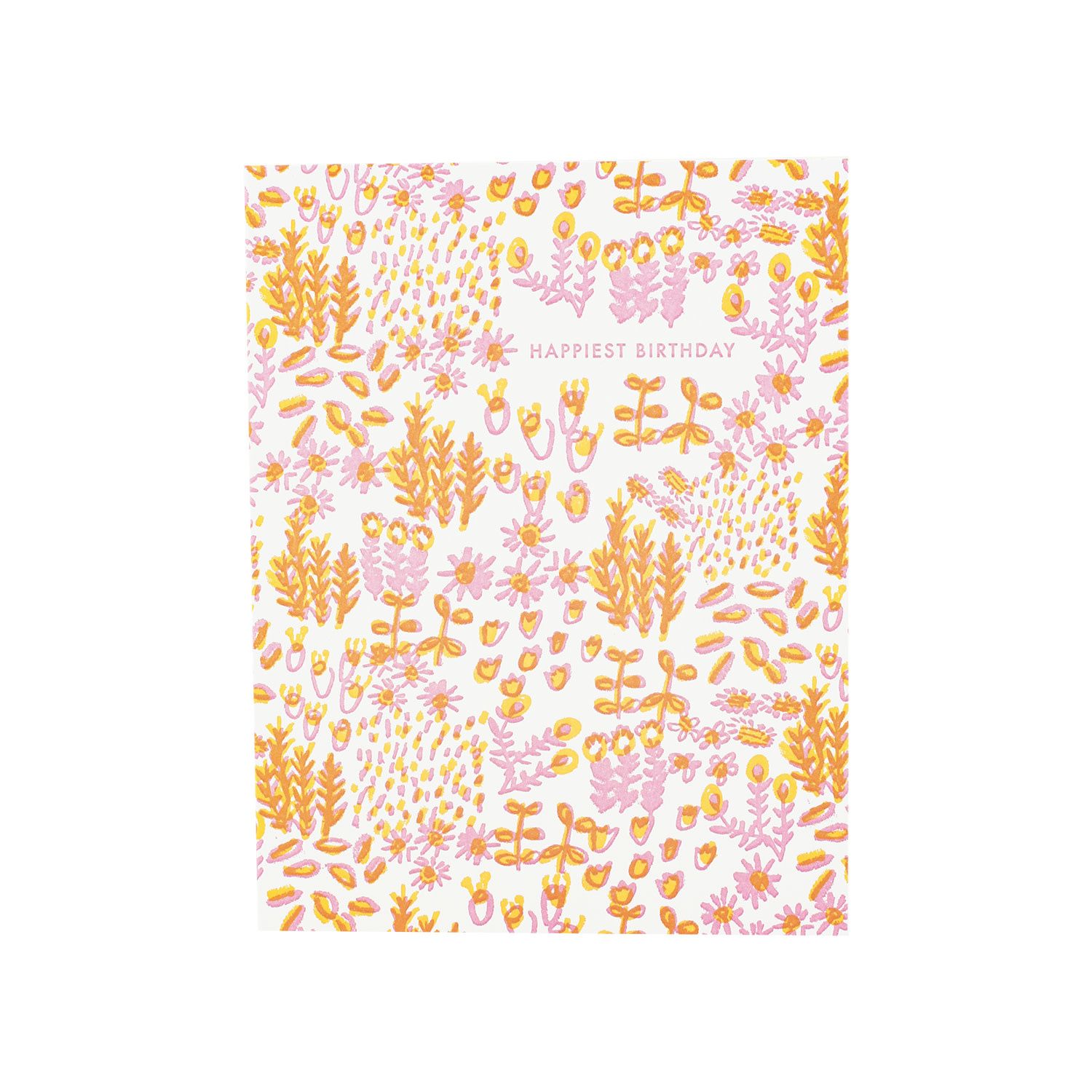 Teeny Meadow Birthday Letterpress Card