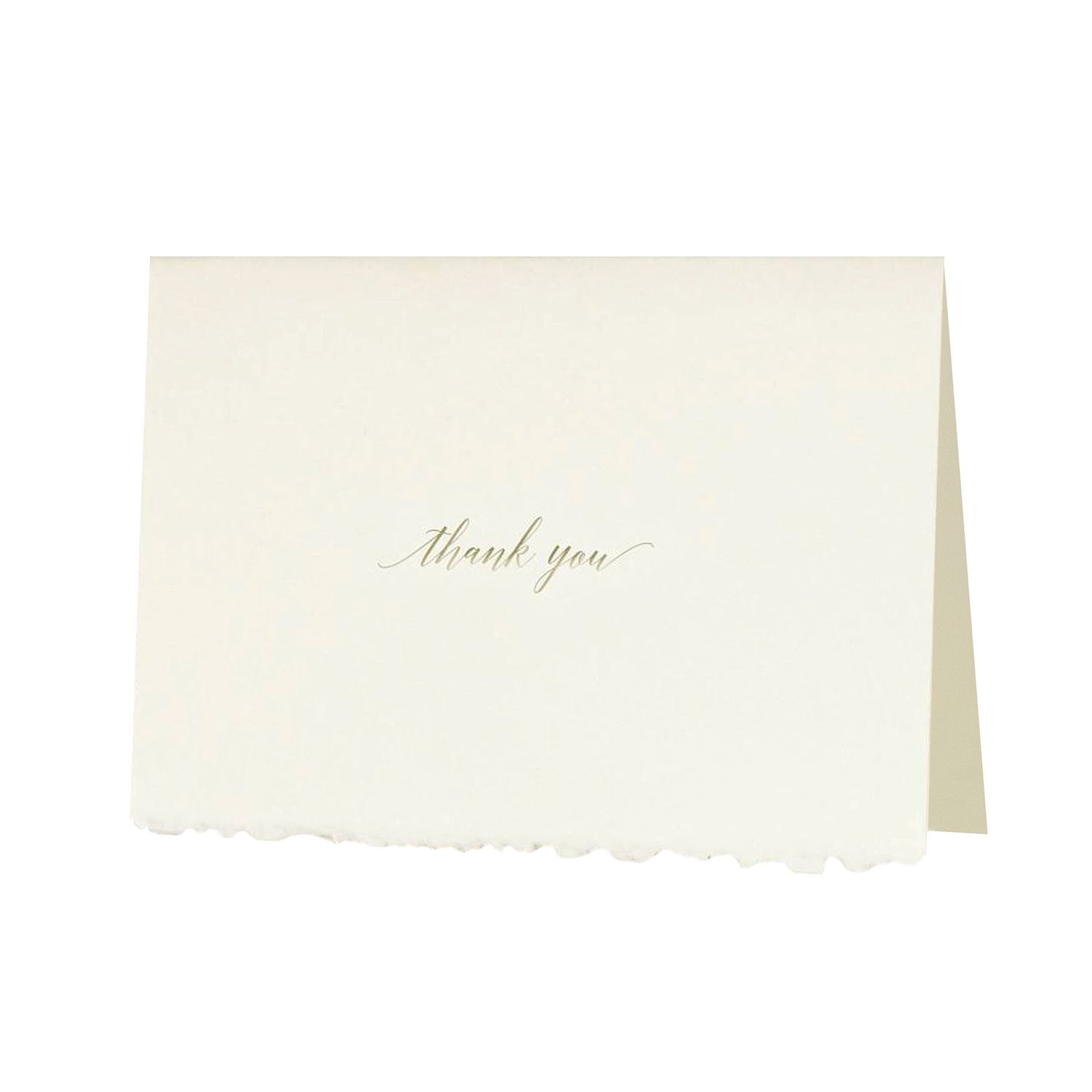 Thank You Glimmer Note Letterpress Card