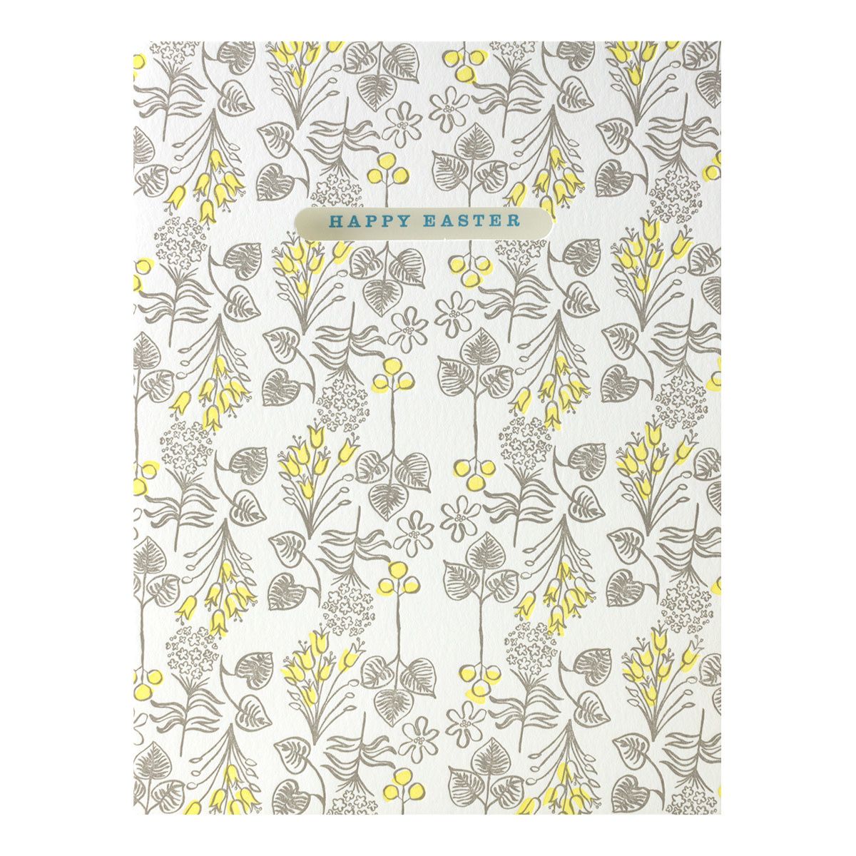 Line Foliage Easter Letterpress Card