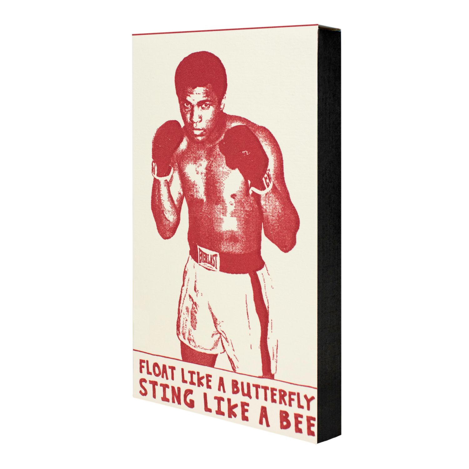 Float Like a Butterfly Sting Like a Bee Letterpress Notepad