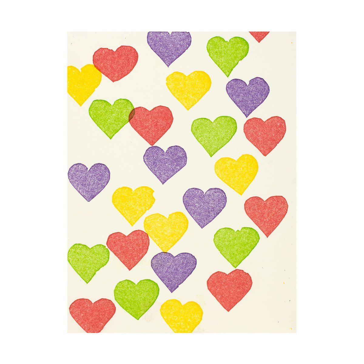Mini Colorful Hearts Greeting Card