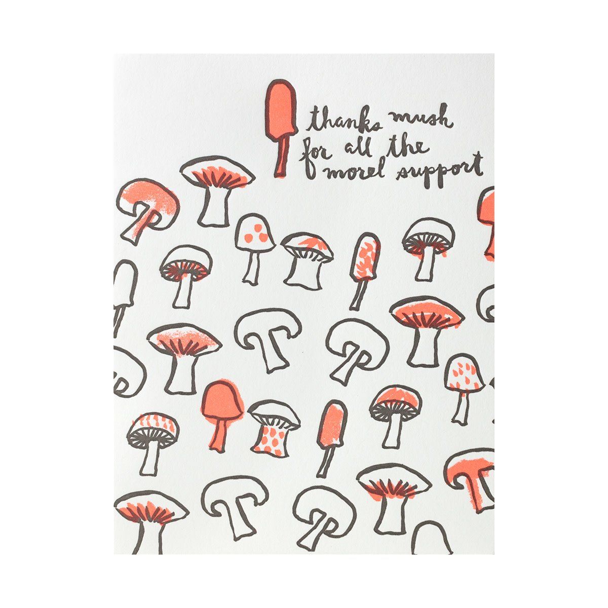 Mush Thanks Letterpress Card
