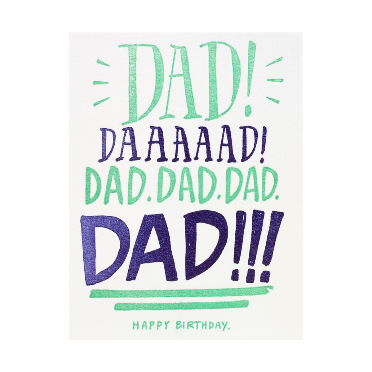 Dad Yelling Birthday Card