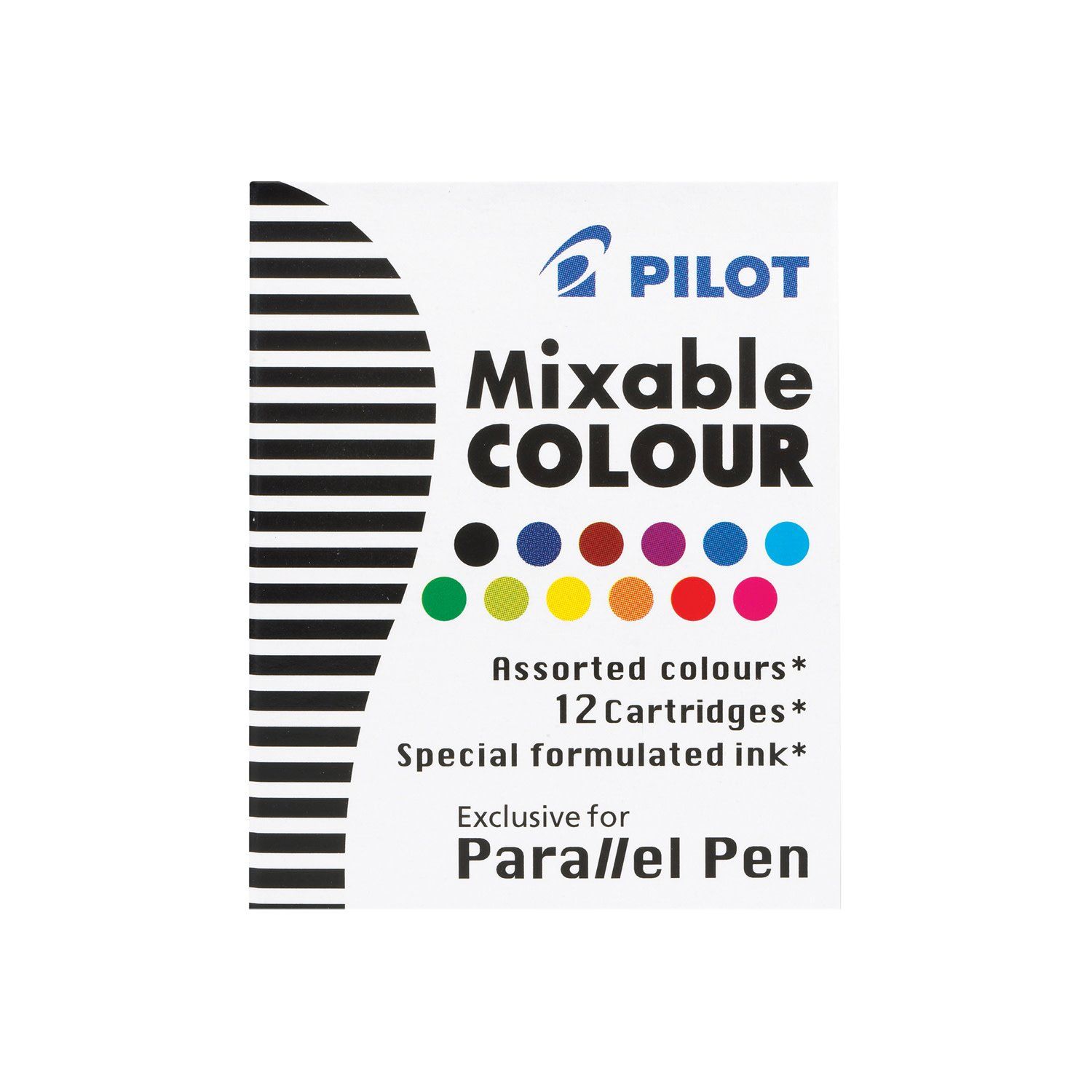 Parallel Pen Cartridges - 12 Assorted Colors