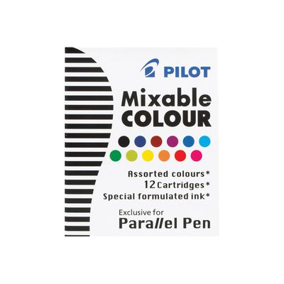 Parallel Pen Cartridges - 12 Assorted Colors