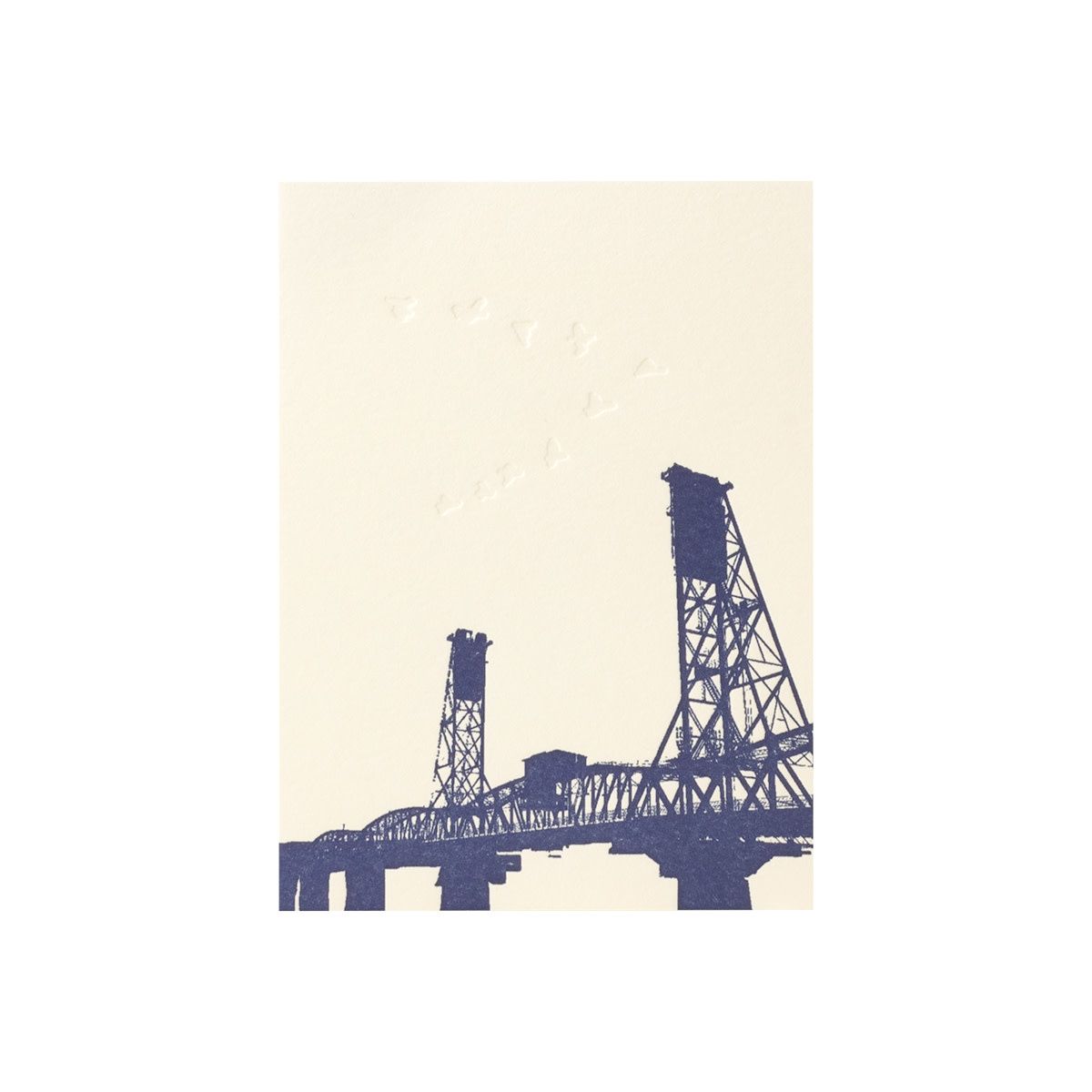 Hawthorne Bridge Letterpress Card