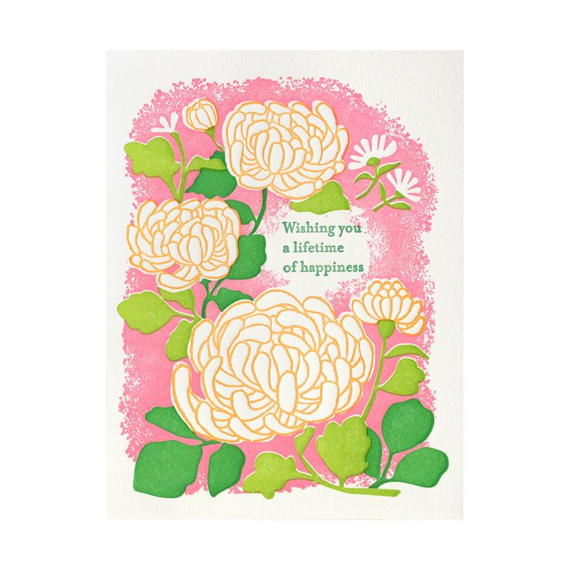 Mum Lifetime of Happiness Letterpress Card