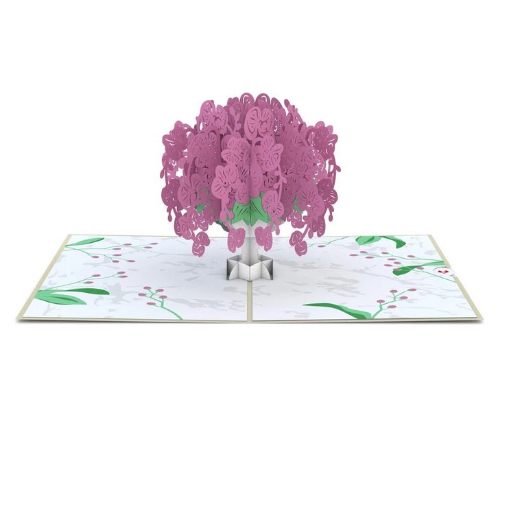 Orchid Bouquet Pop-Up Card