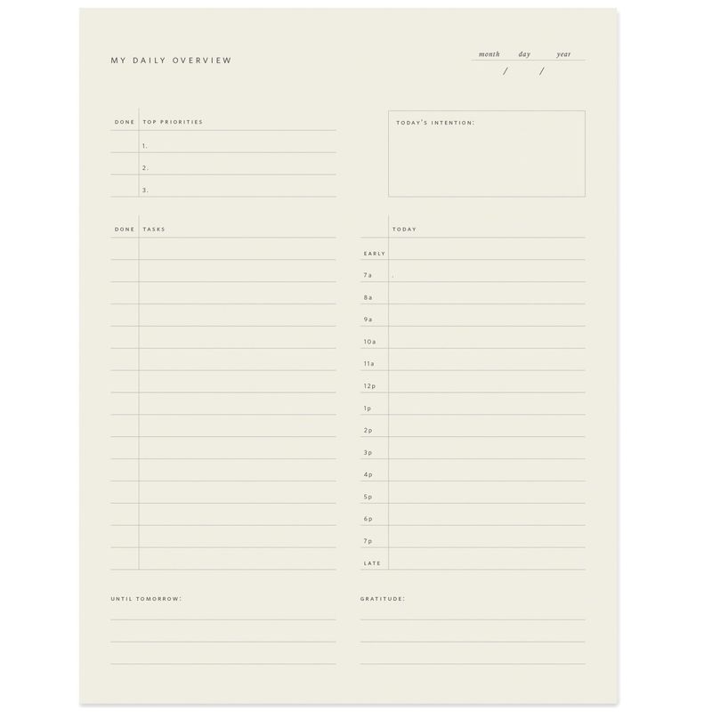 Daily Overview Notepad