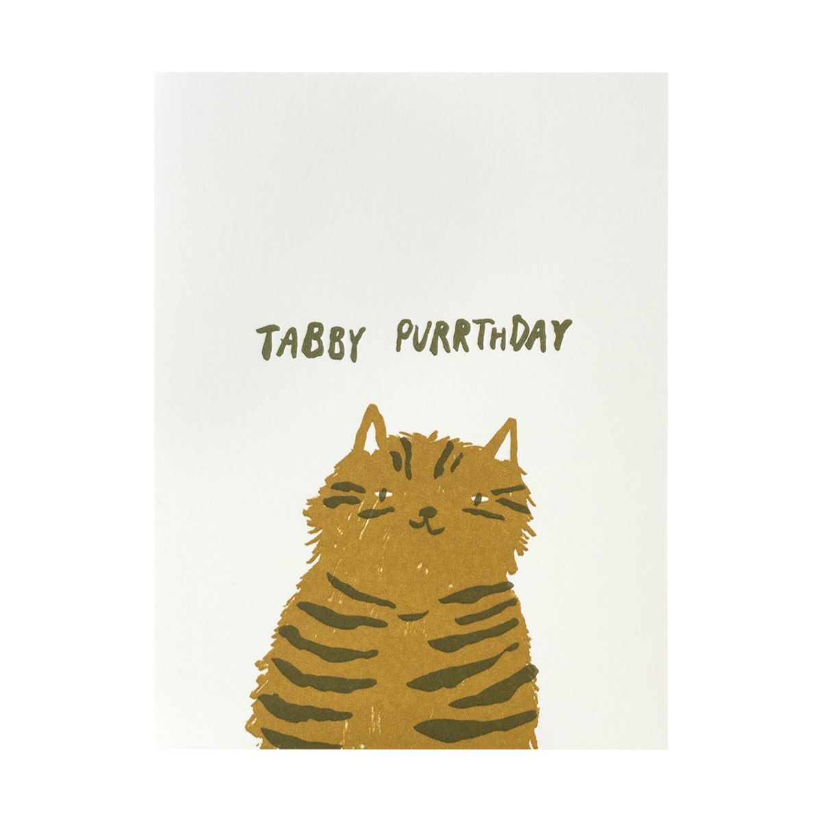 Tabby Purrthday Letterpress Card