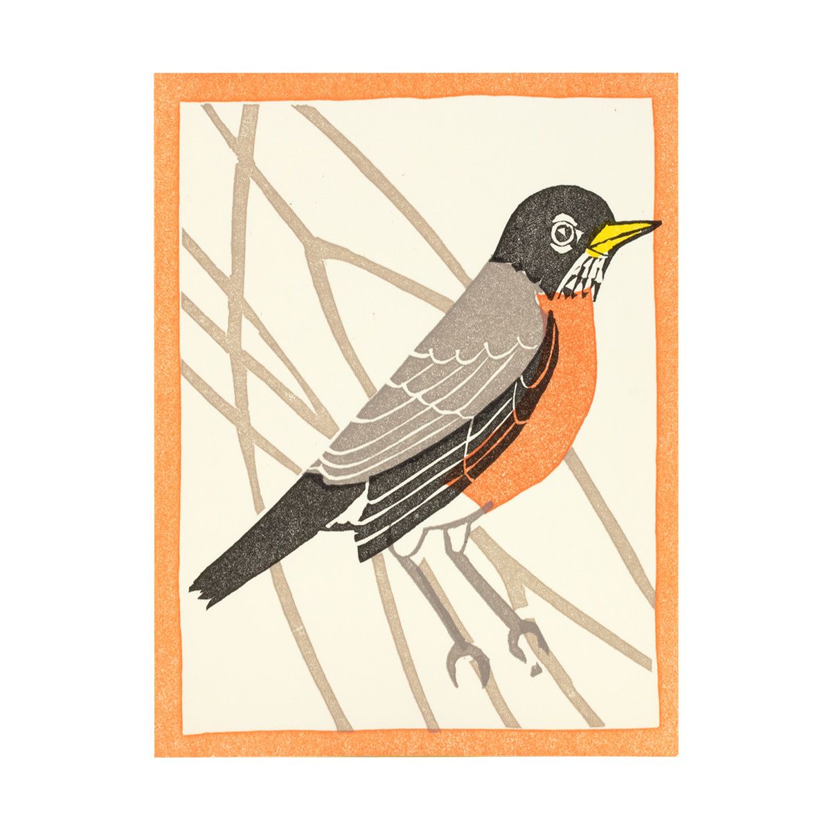 Robin Letterpress Card