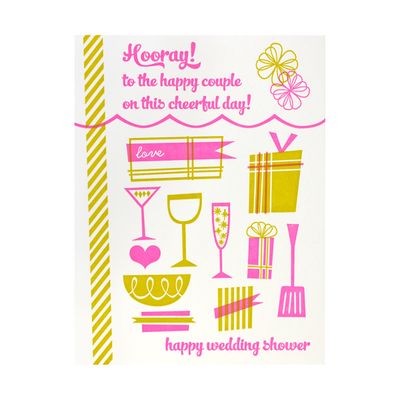 Hooray Wedding Shower Card