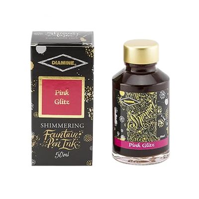 Diamine Shimmer Pink Glitz Bottled Ink (50ml)