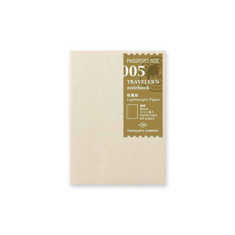 traveler&#39;s company - lightweight paper refill - passport 005
