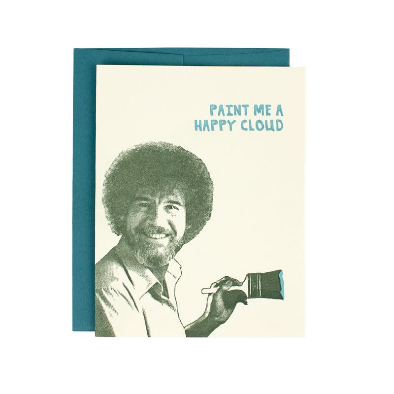 Paint Me a Happy Cloud Supreme Letterpress Card