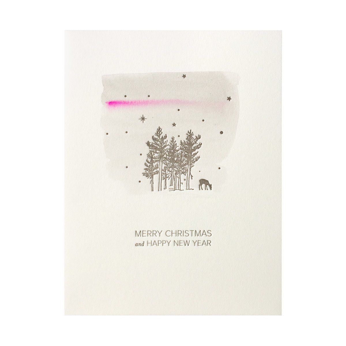 Deer Merry Christmas Letterpress Cards Box of 6