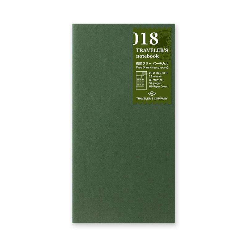 traveler&#39;s company - free diary (weekly vertical) refill - 018