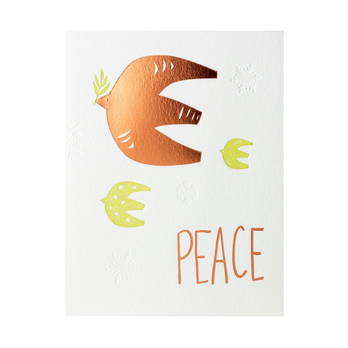 Peace Bird Holiday Letterpress Cards Box of 6
