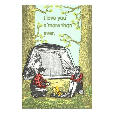 I love you s&#39;more than ever letterpress card