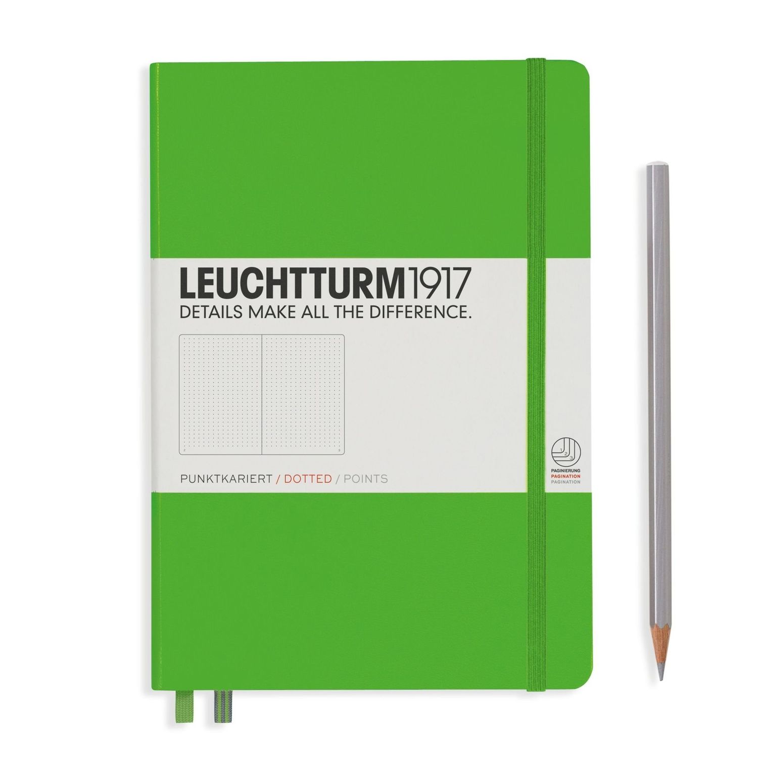 Leuchtturm A5 Fresh Green Hardcover Notebook Dotted