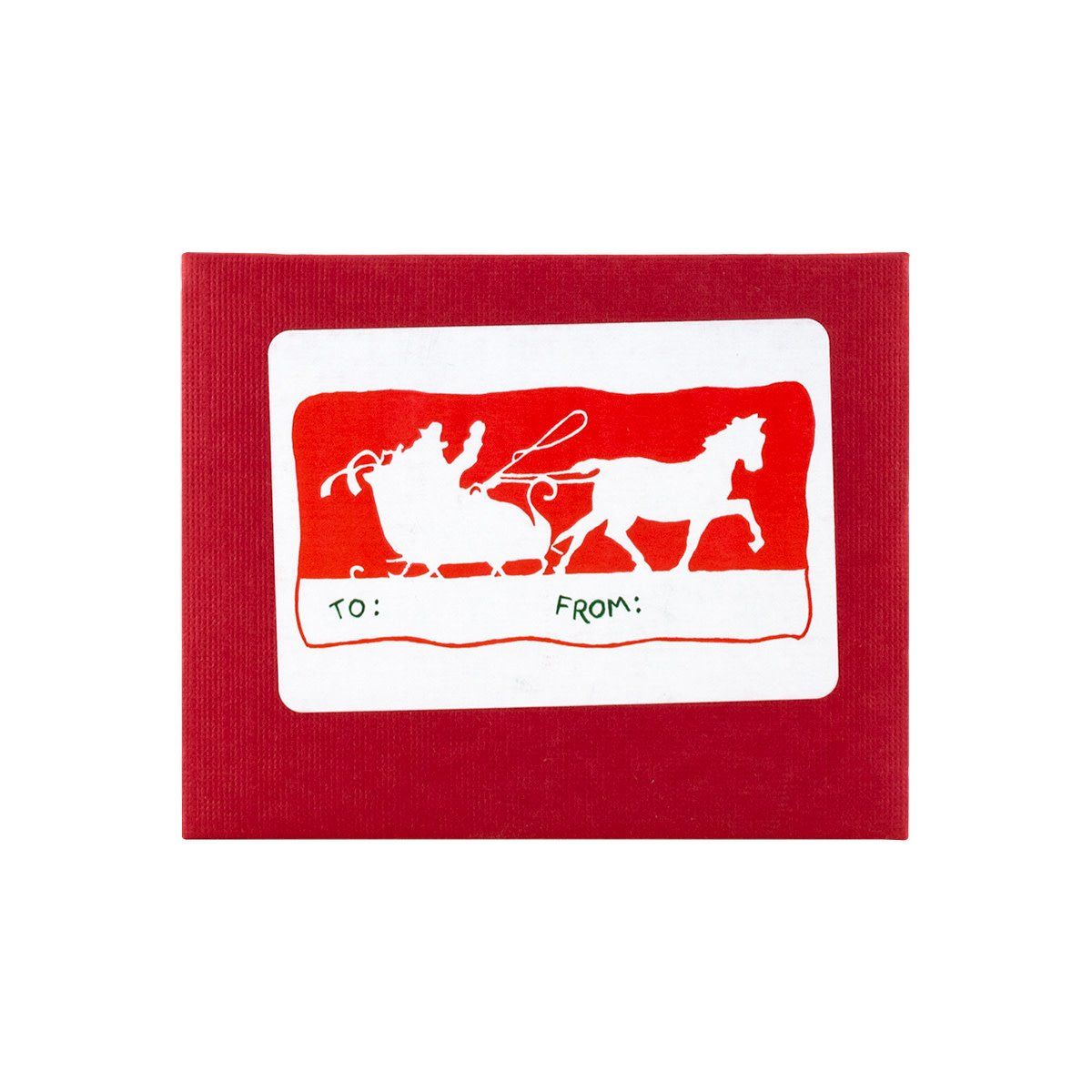 One Horse Sleigh Letterpress Adhesive Labels
