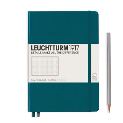 Leuchtturm1917 - A5 Hardcover Notebook - Pacific Green, Dotted