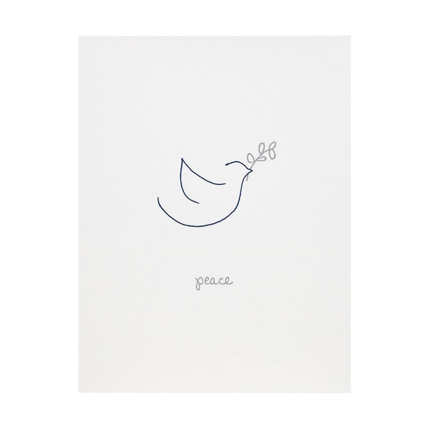 Peace Greeting Letterpress Cards Box of 6