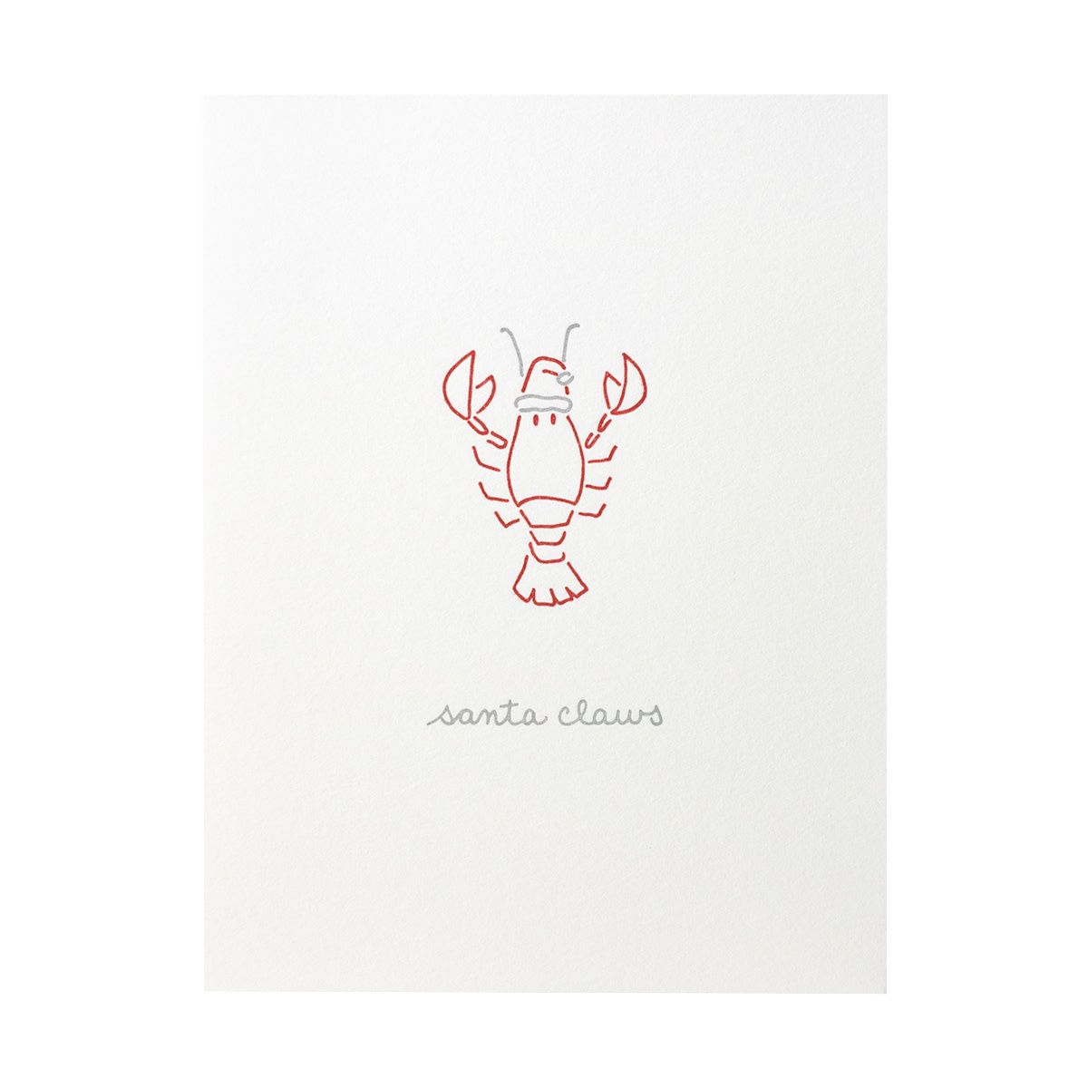 Santa Claws Holiday Letterpress Card