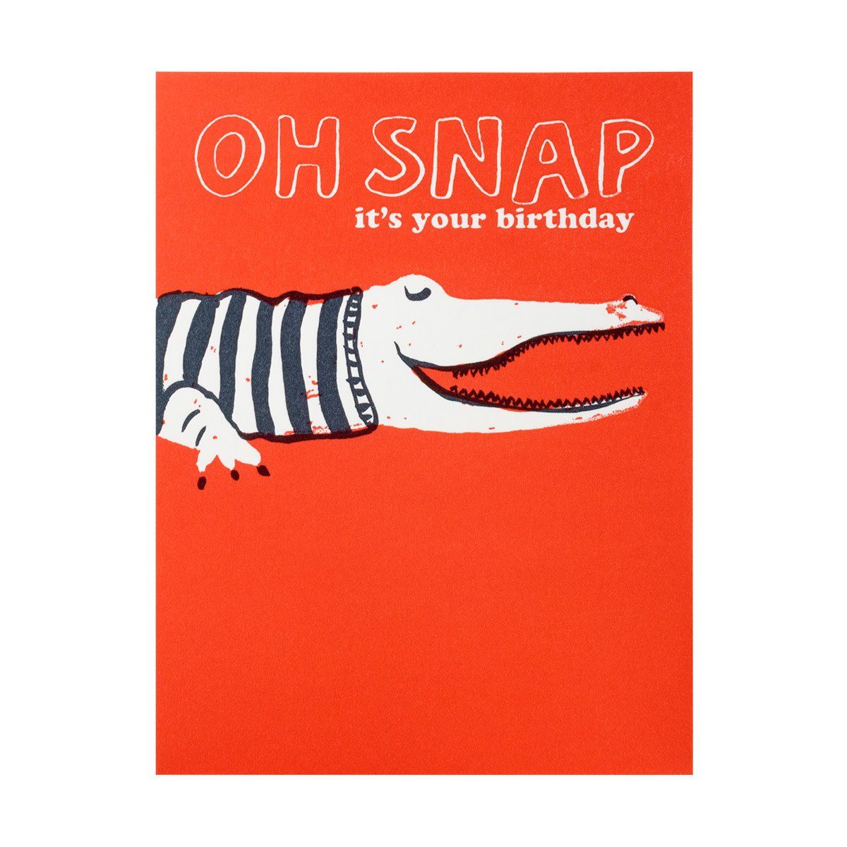 Crocodile Birthday Letterpress Card