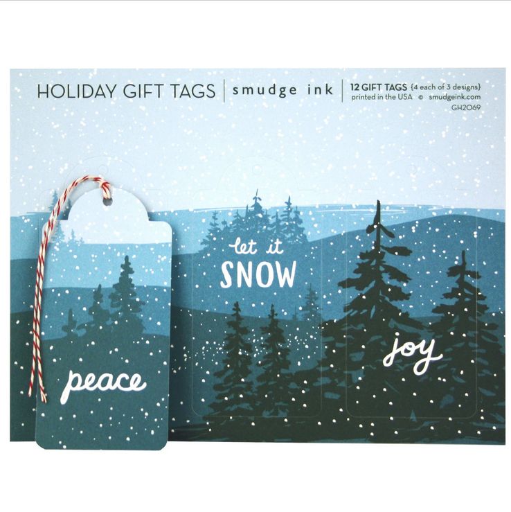 Snowy Mountains Pop Out Gift Tags s/12