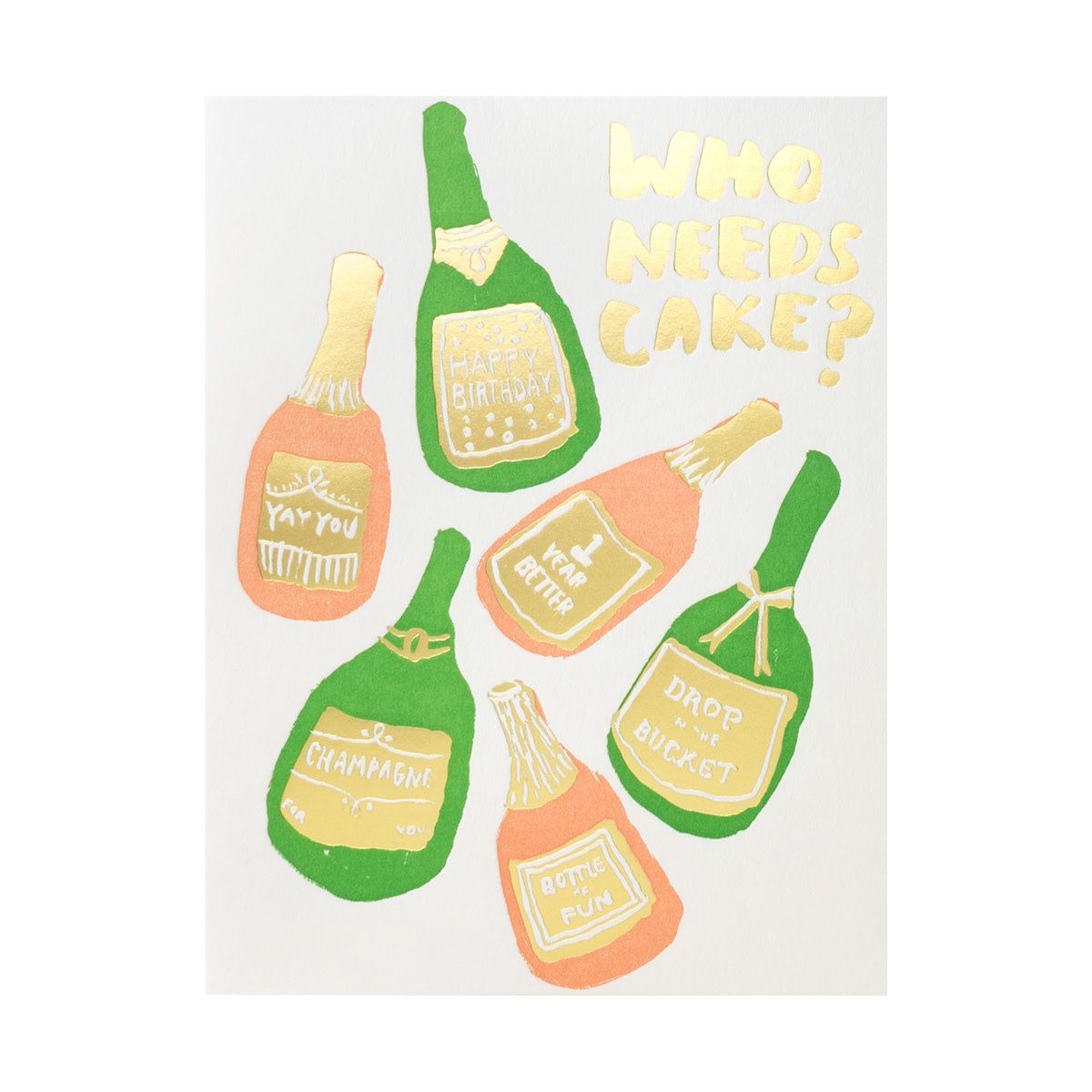 Bubbles Birthday Letterpress Card
