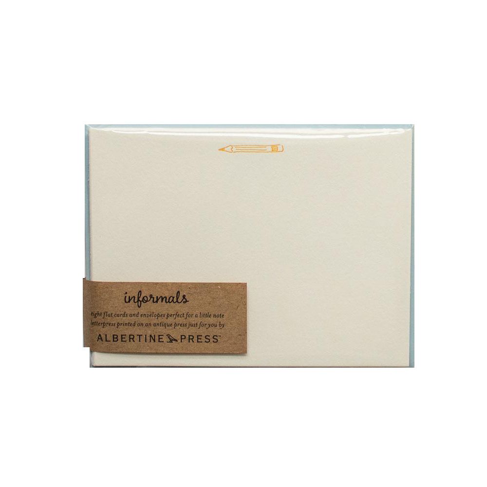 Pencil Letterpress Notecard Set